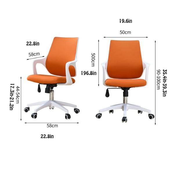 Ghế văn phòng bọc da màu cam: SG - 672-1 - $hienthicat